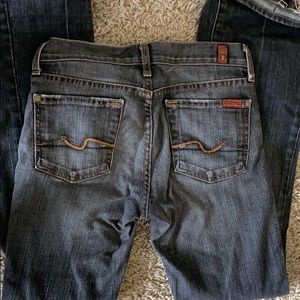 Dark wash bootcut jeans